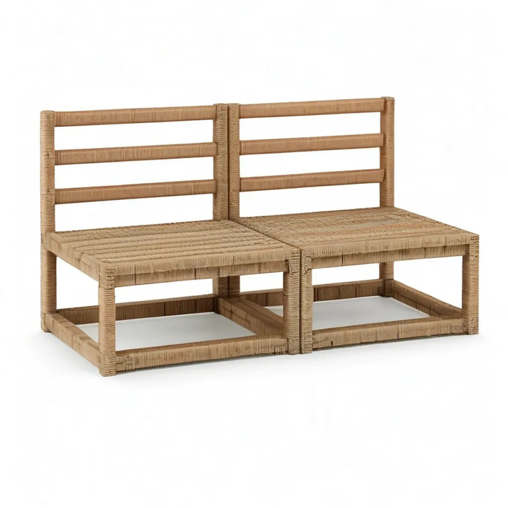 Sofa ogrodowa, Zestaw do siedzenia ogrodowego o prostokątnej ratacie typu PE 70 x 70 x 70 cm