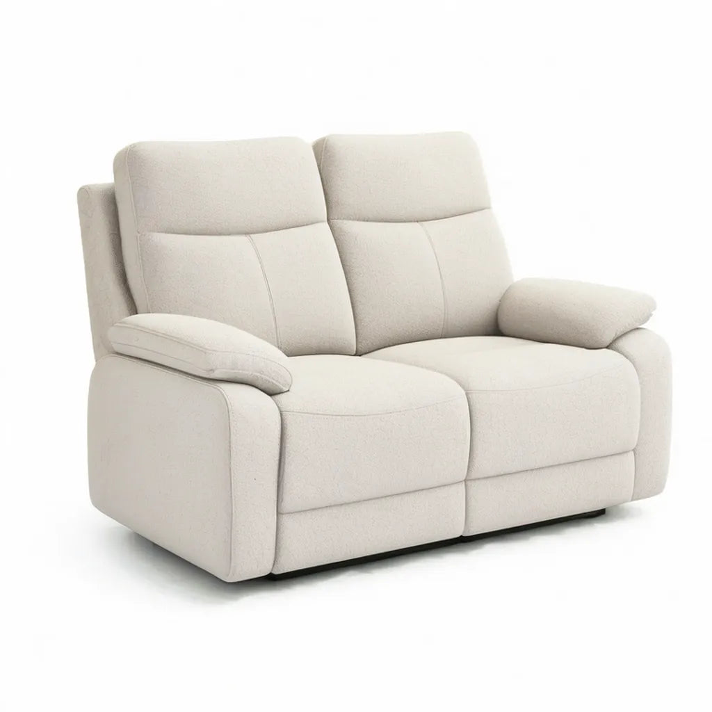 sofa 2-osobowa poliestrowa prostokątna śmietana 165 x 95 x 102 cm