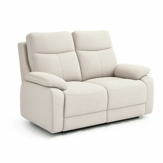 sofa 2-osobowa poliestrowa prostokątna śmietana 165 x 95 x 102 cm